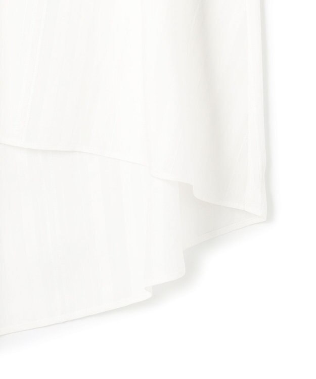 23区 【先行予約】ドビーストライプ バックタック フレアブラウス ホワイト系