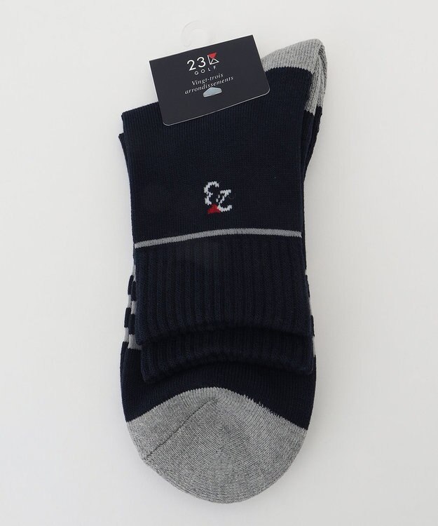 23区GOLF 【MEN】ナンバリング ハーフソックス ネイビー系