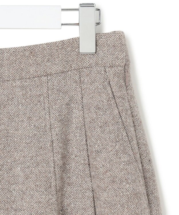 23区 シルクネップヘリンボーン ガウチョ パンツ ブラウン系