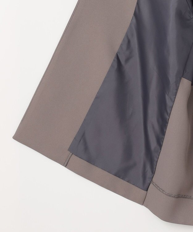 Feroux 【洗える】バックペプラム ジレ ライトグレー系