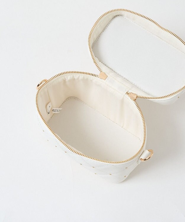 WEGO メタルパーツキルティングバニティショルダー ホワイト