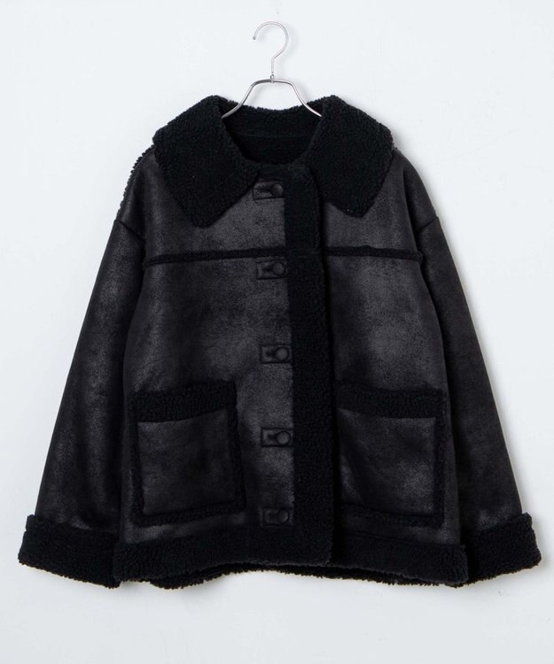 WEGO ボアムートンジャケット ブラック
