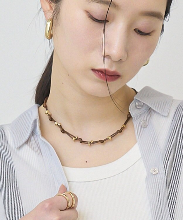 AMERICAN HOLIC メタルサザレ コードネックレス Brown