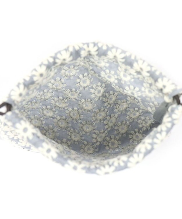 Regalo Felice 【花の刺繍 / セットで持っても可愛い】ポーチ小 / REGALO LBL(ライトブルー)