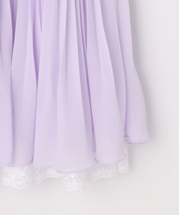 ANY KIDS 【2点セット】リボンボレロジャケット+シフォンプリーツ ワンピース ラベンダー