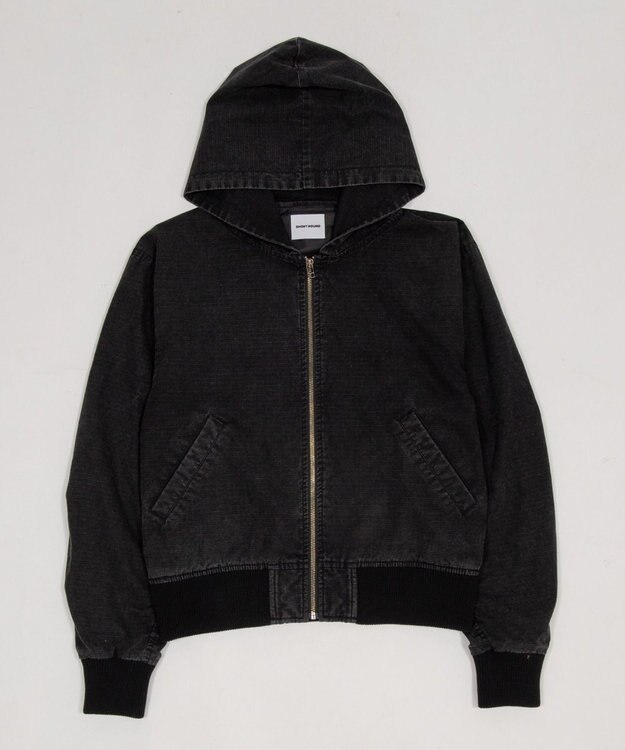 WEGO 【ユニセックス着用ITEM】リップストップフードブルゾン ブラックその他