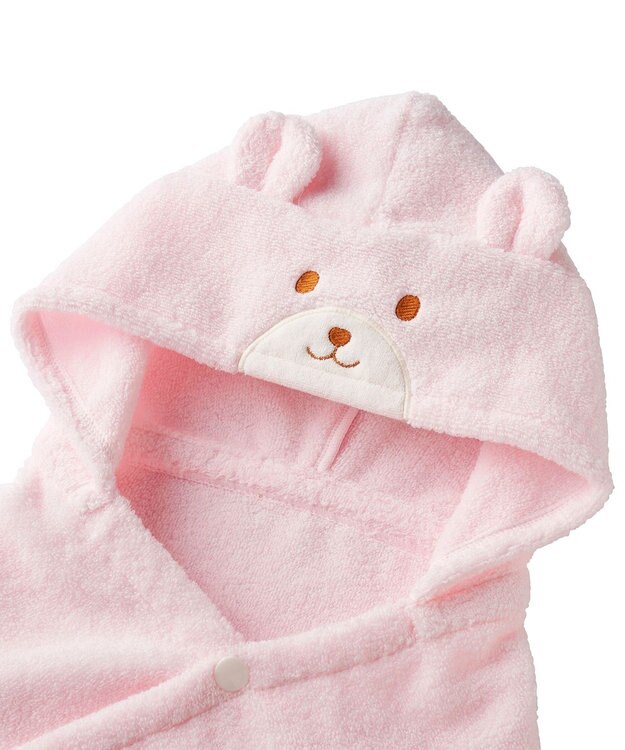 MIKI HOUSE HOT BISCUITS 【ミキハウス】 無撚糸バスポンチョギフトセット【BOX付き】 ピンク