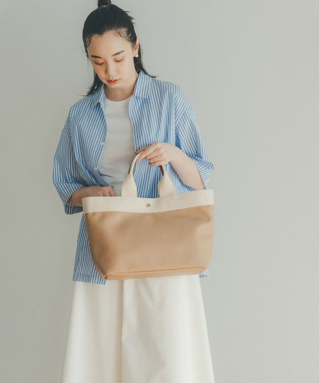 TOPKAPI 【Breath TOPKAPI】リプルネオレザー A4トートバッグ ミルクティ