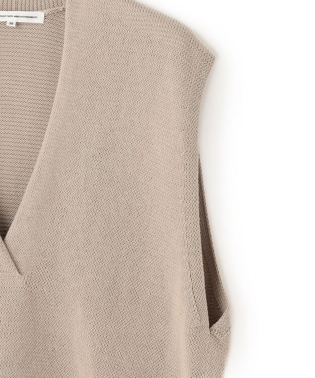 23区 【洗える】コットンコード ニットベスト ライトブラウン系