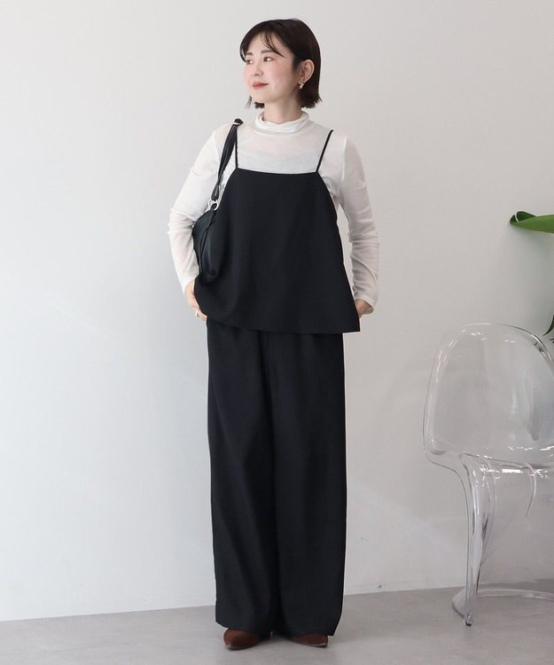 AMERICAN HOLIC リネンライクビスチェサロペット Black