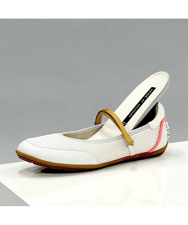 MODE ET JACOMO <MODE ET JACOMO>ストラップバレエスニーカー ホワイト