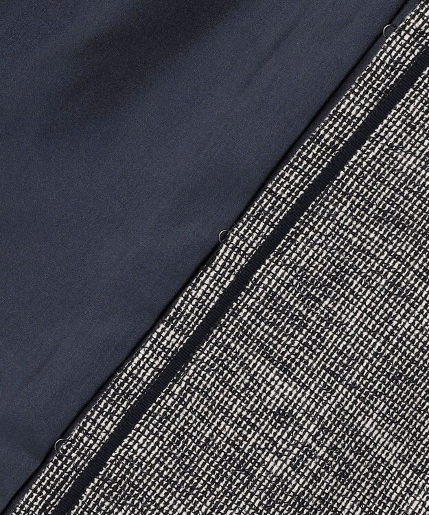 ANY SIS L ライトストレッチ ツイード ジャケット ネイビーシャンブレー