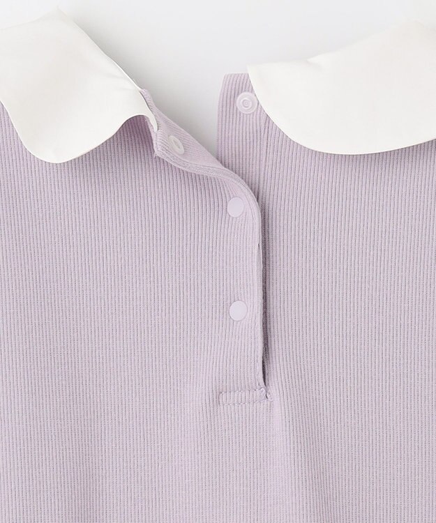 ANY KIDS 花柄ドッキングチュールワンピース ラベンダー系