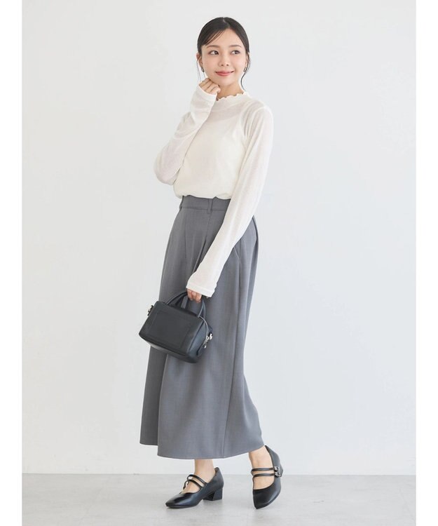 earth music&ecology シアーリブプルオーバー Ivory