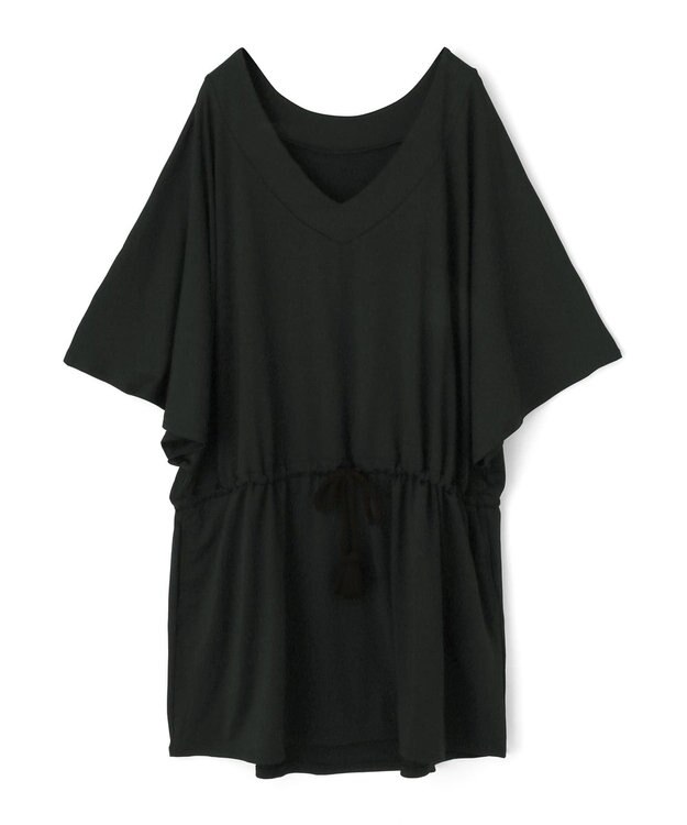 San-ai Resort（三愛水着楽園） 【UPF50＋】　ポンチョ　F【San-ai Resort（サンアイリゾート）】 ブラック