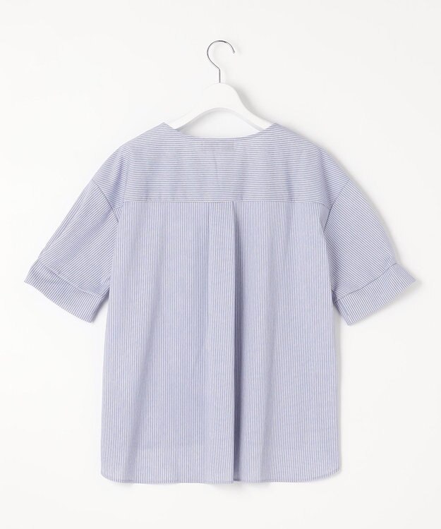 自由区 【WEB限定・洗える・XSサイズあり】トリコットジャージー カットソー スカイブルー系1