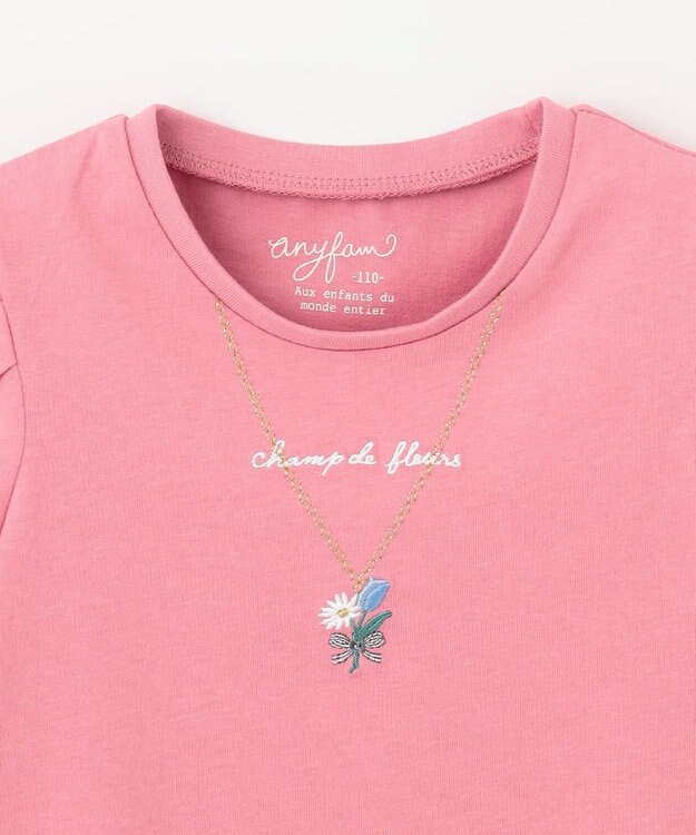 ANY KIDS ネックレス Ｔシャツ ピンク