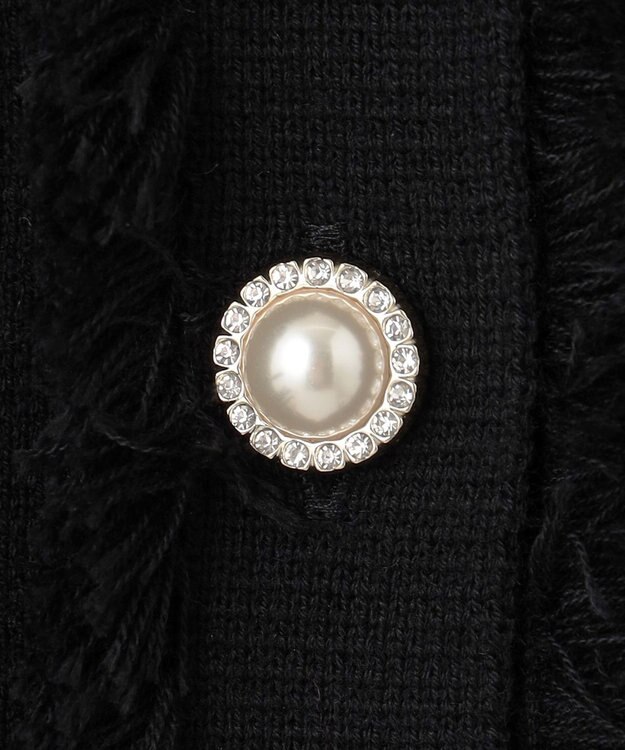 組曲 S ビジューボタンニットジャケット ブラック系