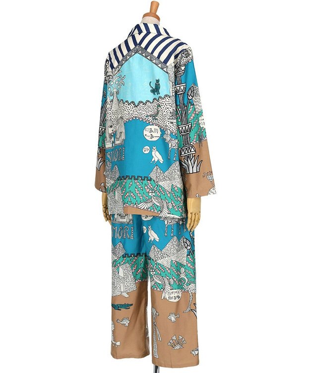 tsumori chisato SLEEP ツモリチサト パジャマ 長袖 長ズボン レディース UDX574 /ワコール ブルー