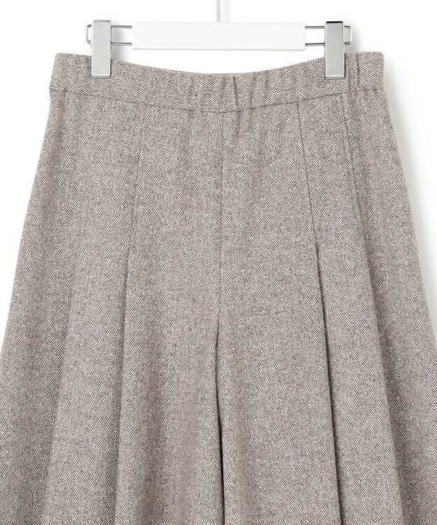 23区 シルクネップヘリンボーン ガウチョ パンツ ブラウン系