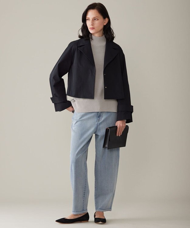 自由区 S 【洗える】4WAYトレンチ コート ネイビー系