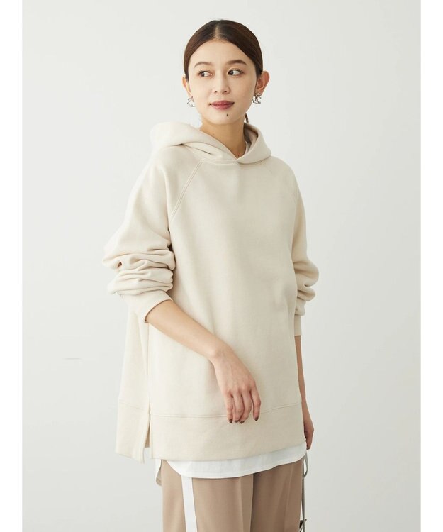 Green Parks 裏起毛パーカー Light Beige