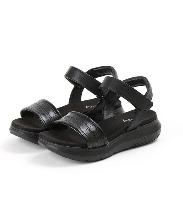 AcureZ オトナのスポサン ベルトデザイン「軽×ラクサンダル」 ブラック