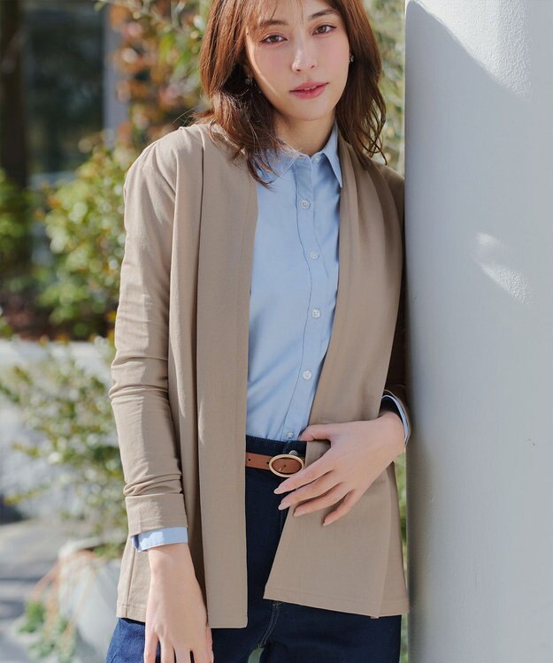 Tiaclasse L 【おのののかさん着用】冷凛(ひやりん)カノコカットソートッパーカーディガン ベージュ