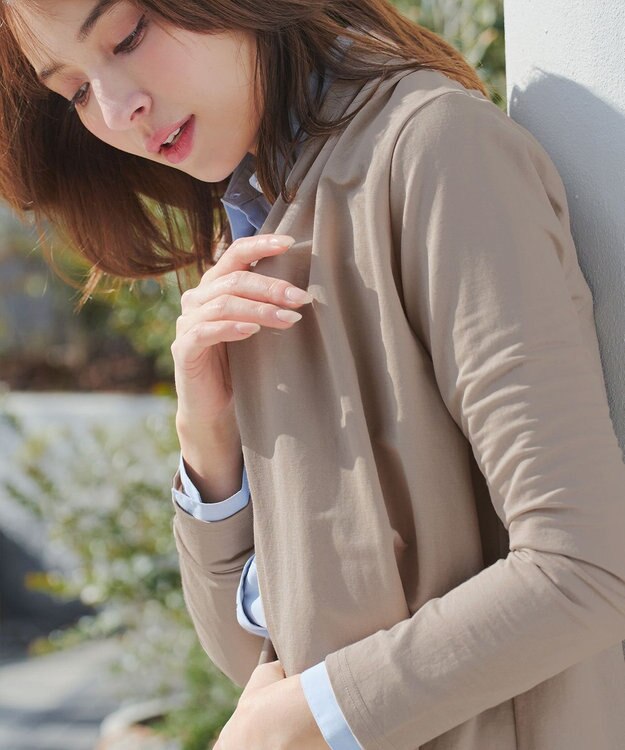 Tiaclasse L 【おのののかさん着用】冷凛(ひやりん)カノコカットソートッパーカーディガン ベージュ