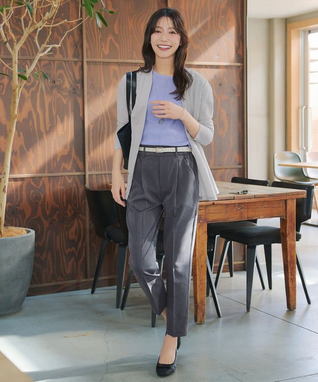 Tiaclasse L 【おのののかさん着用】冷凛(ひやりん)カノコカットソートッパーカーディガン グレー