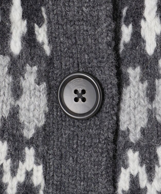 23区 フェアアイル カーディガン ライトグレー系