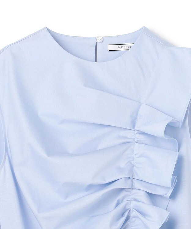 BEIGE， AFGHA / コットンドレープ スムーストップス Sax