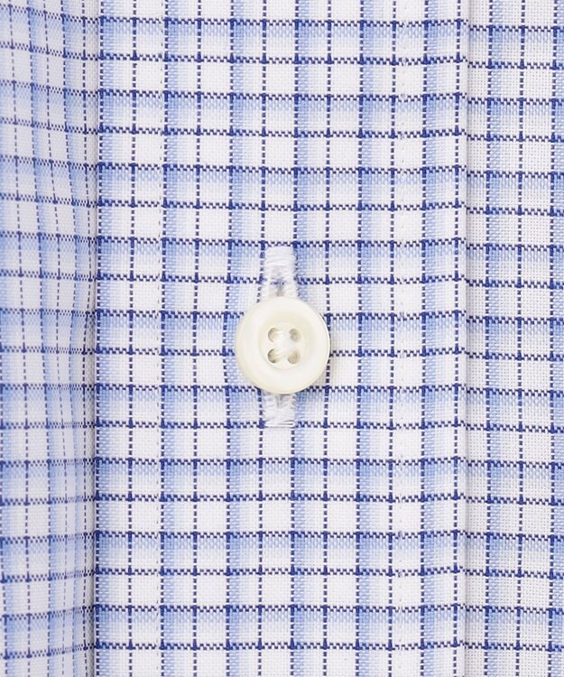 J.PRESS MEN 【EXTRA COMFORT / 形態安定・ストレッチ・抗菌防臭・速乾】ピンオックス ファンシーチェック 半袖シャツ/B.D. サックスブルー系3