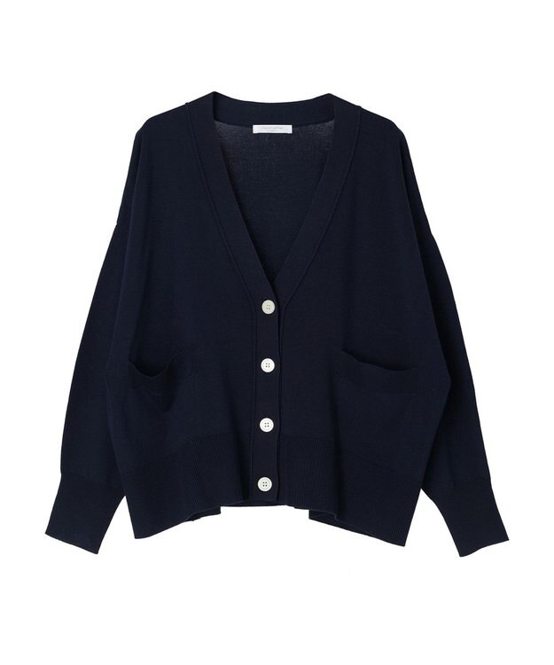 Green Parks 洗える　ショート丈カーディガン Navy