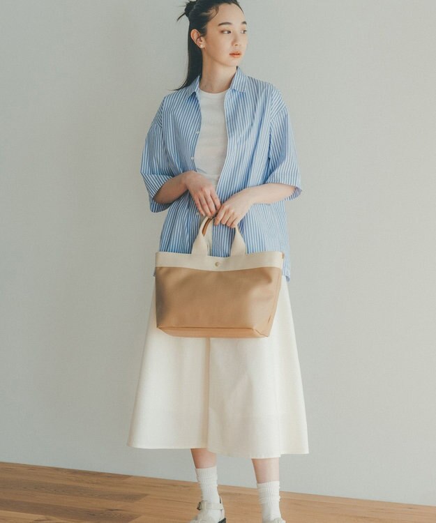 TOPKAPI 【Breath TOPKAPI】リプルネオレザー A4トートバッグ ミルクティ