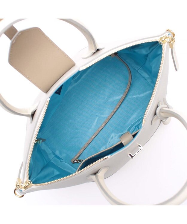 A.D.M.J. 【牛革】モーツァルト/バイカラーノーブルファスナートート25cm(ショルダーストラップ付) DAUPHIN×MOON