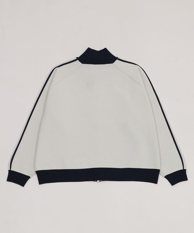 WEGO 【ユニセックス着用ITEM】ライントラックニットジャケット ホワイト