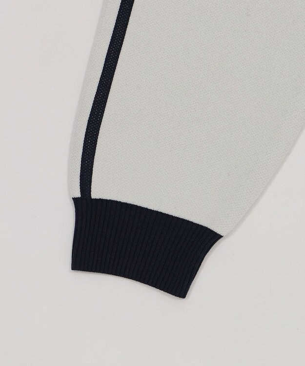 WEGO 【ユニセックス着用ITEM】ライントラックニットジャケット ホワイト