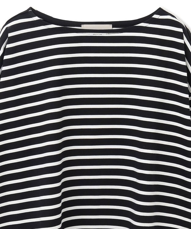 UNFILO 【洗える】ボーダーワイドTシャツ [NEW]ブラック×ホワイトボーダー