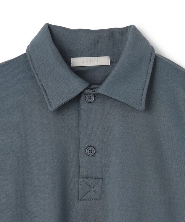 UNFILO MENS 【男女兼用】ナイロン裏毛 ポロ ブルー