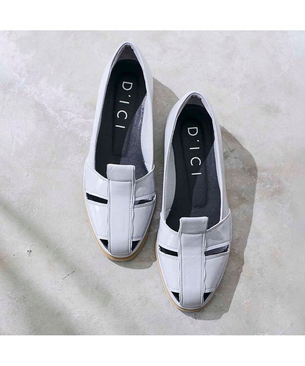 MODE ET JACOMO <D'ICI>カットアウトオープンパンプス アイボリー