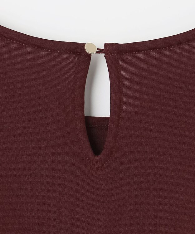 ANY L 【洗濯機可】ライトポンチコクーンワンピース ワイン