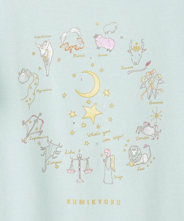 組曲 KIDS 【UVカット加工】【150-160㎝】12星座 Tシャツ アクア