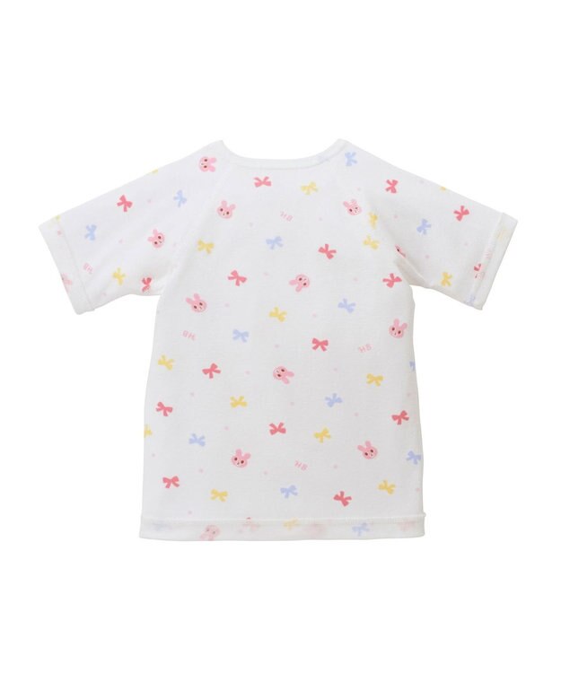 MIKI HOUSE HOT BISCUITS 【50-60cm】 フライス総柄短肌着 ピンク