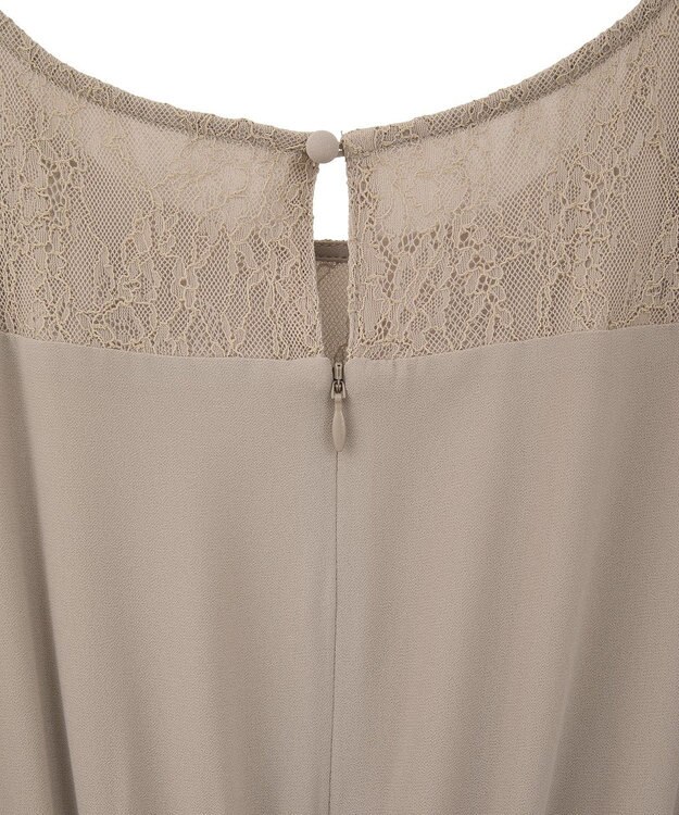 YECCA VECCA レース切替シフォンドレス Beige