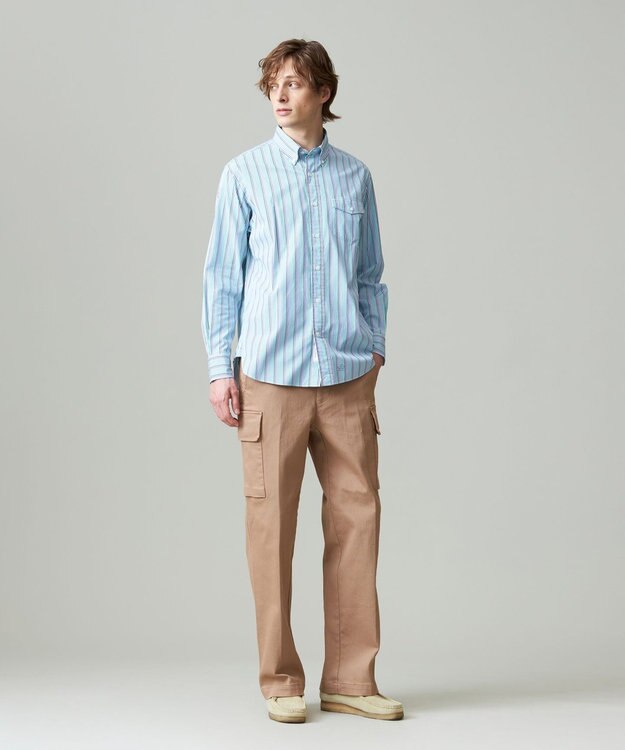 J.PRESS MEN コットンピケストレッチ カーゴパンツ ベージュ系