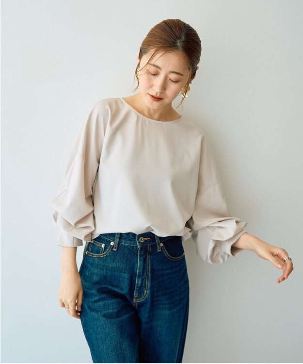 YECCA VECCA 2wayボリューム袖ブラウス Light Beige