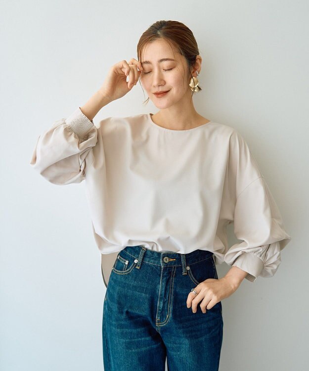 YECCA VECCA 2wayボリューム袖ブラウス Light Beige
