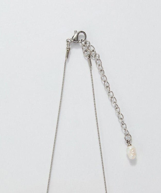 Phoebe <オンワード限定セット>ワントップパールネックレス×フォーマルパールビジューハーフブローチ シルバー