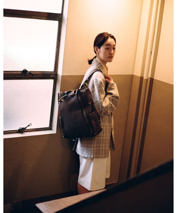 MIYABIYA LAQUOH【撥水加工】ミニマルナイロンリュックサック カーキ